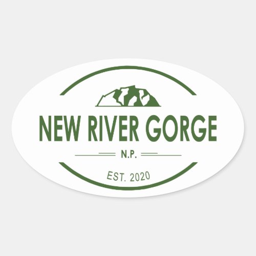 New River Gorge National Park Oval Sticker