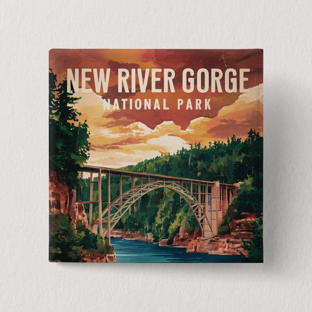 New River Gorge National Park & Preserve  Button (Front)