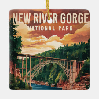 New River Gorge National Park & Preserve Ceramic Ornament