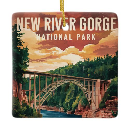 New River Gorge National Park &amp; Preserve  Ceramic Ornament