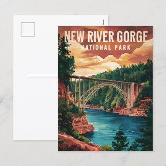 New River Gorge National Park & Preserve Holiday Postcard
