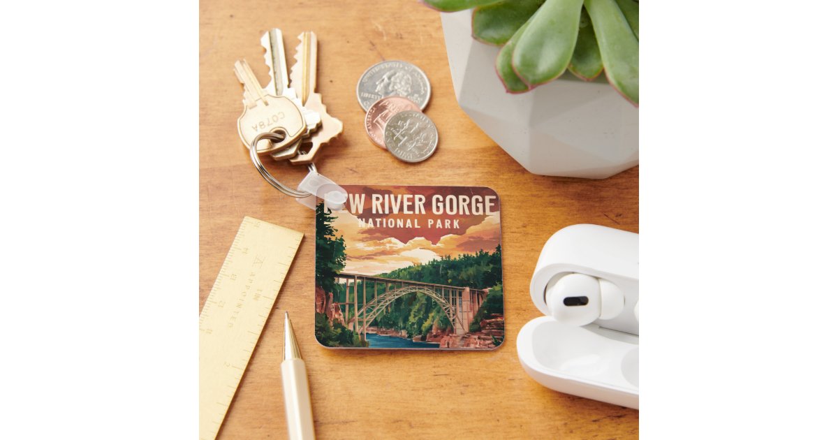 River Key Chain New River Gorge National Park & Preserve Keychain | Zazzle