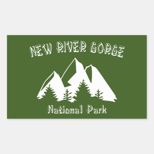 New River Gorge National Park Rectangular Sticker
