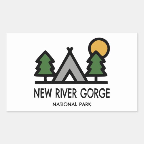 New River Gorge National Park Rectangular Sticker