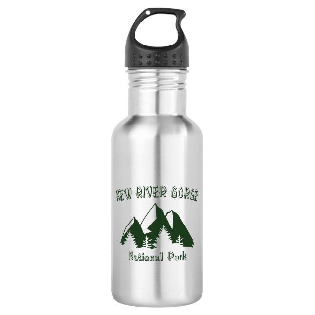 New River Gorge National Park Stainless Steel Water Bottle (Front)