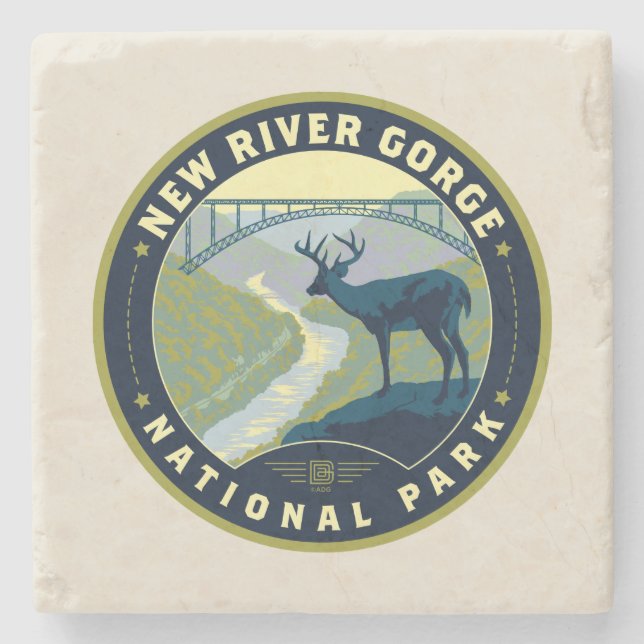 New River Gorge National Park Stone Coaster (Front)