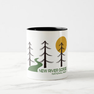 New River Gorge National Park Trail Two-Tone Coffee Mug