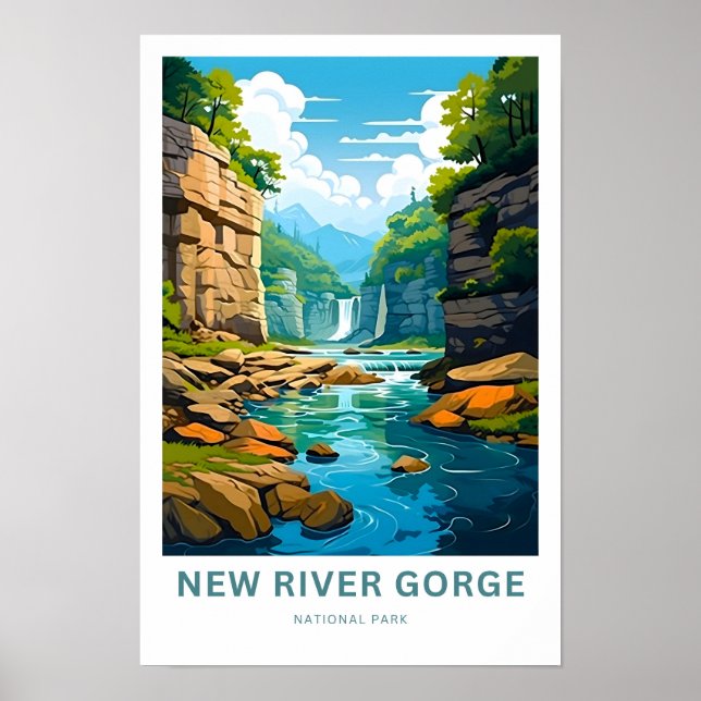 New River Gorge National Park Travel Poster (Front)