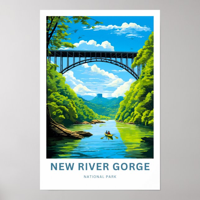 New River Gorge National Park Travel Poster (Front)