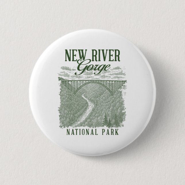 New River Gorge National Park Traveling Nature Exp Button (Front)