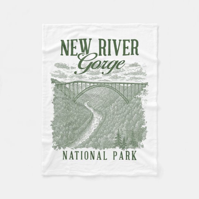 New River Gorge National Park Traveling Nature Exp Fleece Blanket (Front)