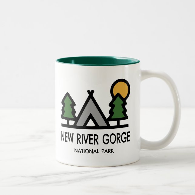 New River Gorge National Park Two-Tone Coffee Mug (Right)