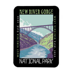New River Gorge National Park Vintage Distressed Magnet