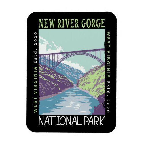 New River Gorge National Park Vintage Distressed  Magnet