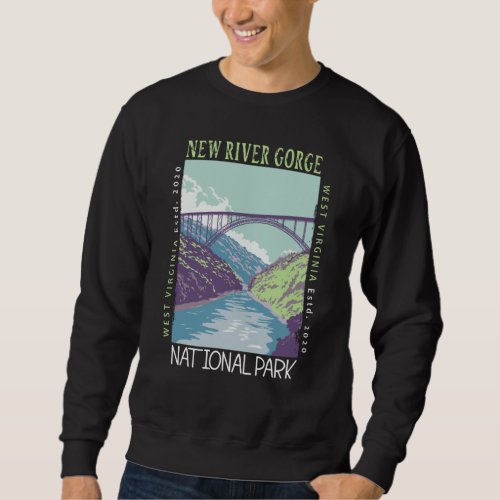 New River Gorge National Park Vintage Distressed Sweatshirt