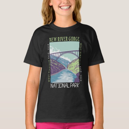 New River Gorge National Park Vintage Distressed T_Shirt