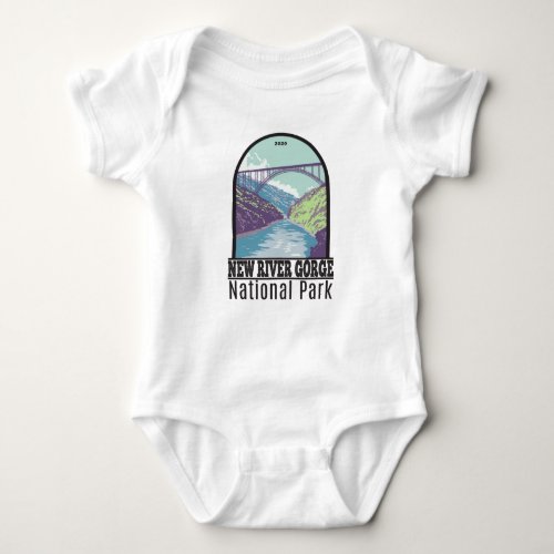New River Gorge National Park West Virginia Bridge Baby Bodysuit