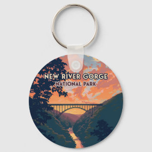 New River Gorge National Park West Virginia Bridge Keychain