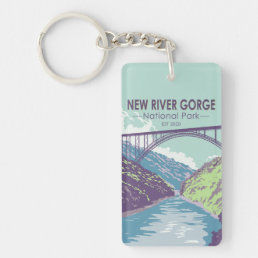 New River Gorge National Park West Virginia Bridge Keychain