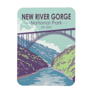 New River Gorge National Park West Virginia Bridge Magnet
