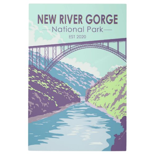 New River Gorge National Park West Virginia Bridge Metal Print