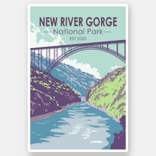 New River Gorge National Park West Virginia Bridge Sticker