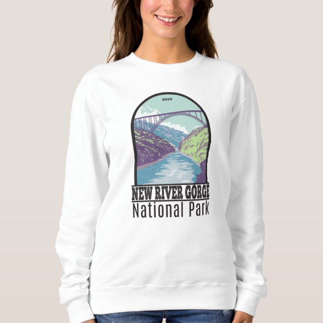 New River Gorge National Park West Virginia Bridge Sweatshirt (Front)