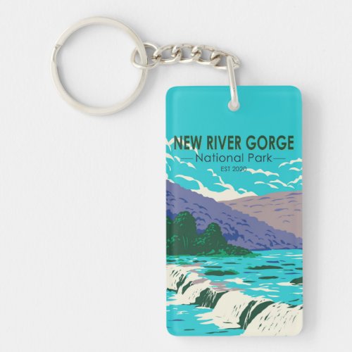 New River Gorge National Park West Virginia Keychain