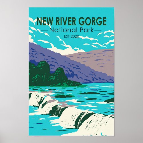 New River Gorge National Park West Virginia Poster