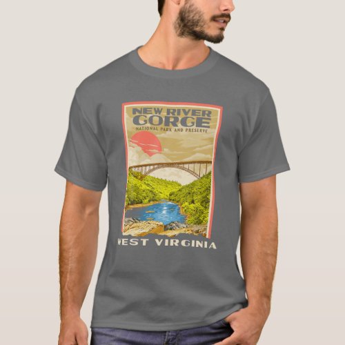 New River Gorge National Park West Virginia Raftin T_Shirt