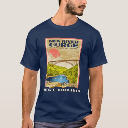 New River Gorge National Park West Virginia Raftin T_Shirt