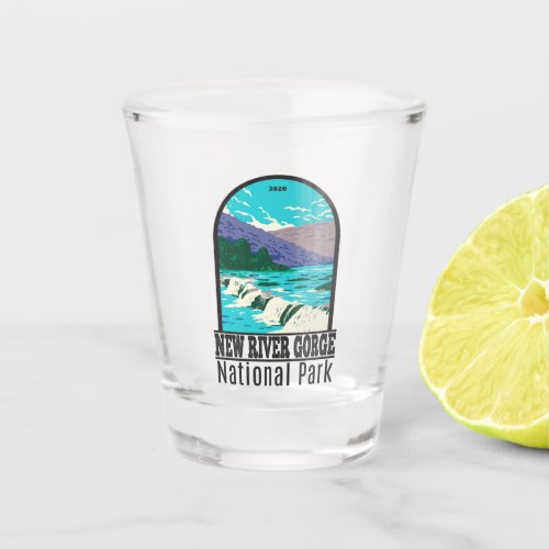 New River Gorge National Park West Virginia Shot Glass