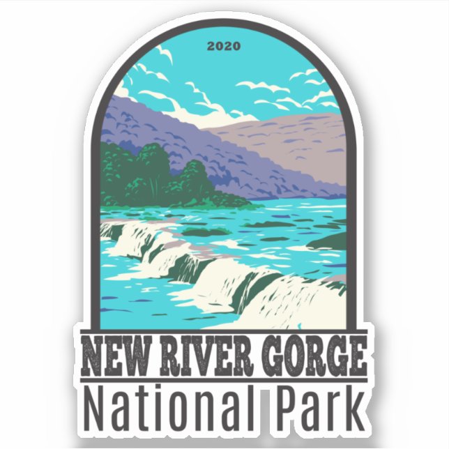 New River Gorge National Park West Virginia Sticker (Front)