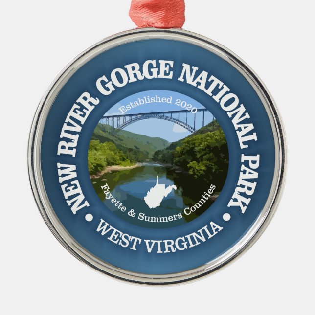 New River Gorge (NP2) Metal Ornament (Front)