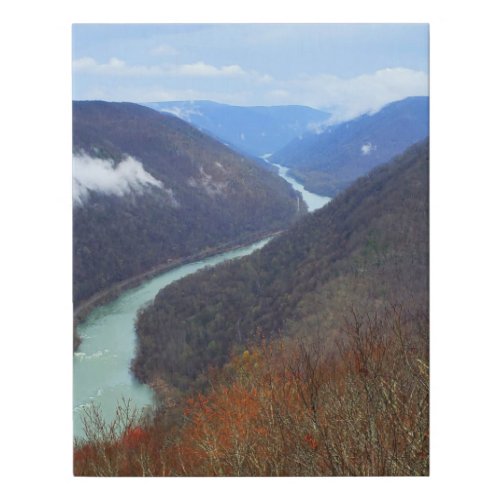 New River Gorge West Virginia  Faux Canvas Print