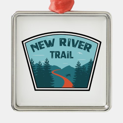 New River Trail Metal Ornament