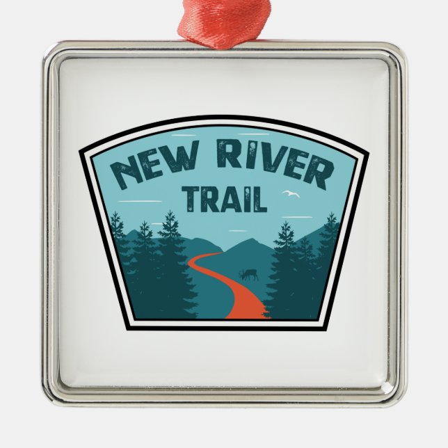 New River Trail Metal Ornament (Front)