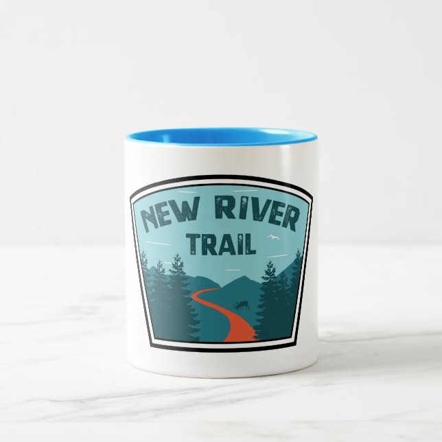 New River Trail Two-Tone Coffee Mug (Center)