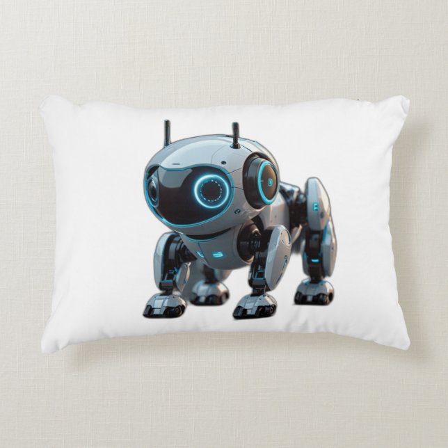 New robot accent pillow (Front)