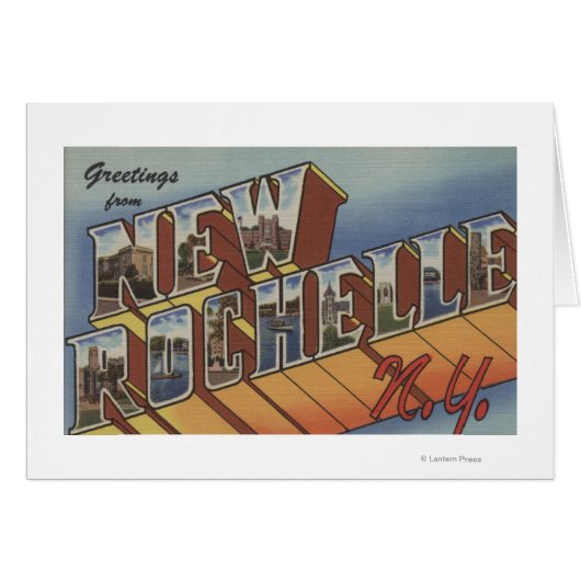 New Rochelle, New York - Large Letter Scenes Cards (Front Horizontal)