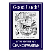 New Role as a Churchwarden. Good Luck Card (Front)
