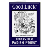 New Role as a Parish Priest. Good Luck Card (Front)