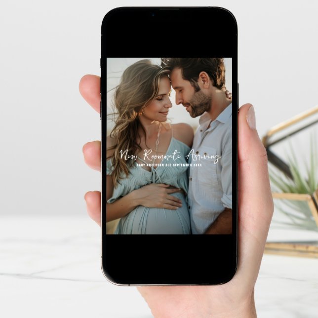 New Roommate Arriving | Photo Pregnancy Announcement (Front Digital)