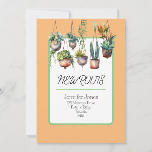 New Roots/Moving Announcement Card