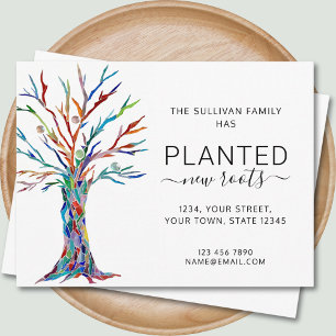 New Roots Tree Moving Announcement Postcard