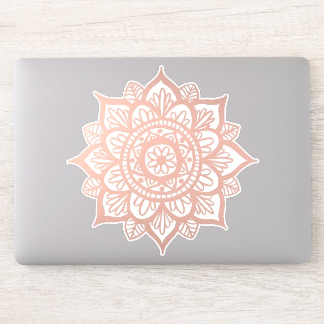 New Rose Gold Mandala Sticker (Computer)