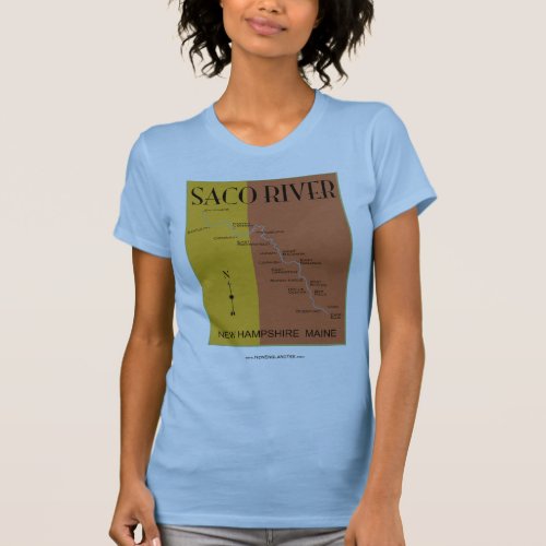 new saco river map jersey T_Shirt
