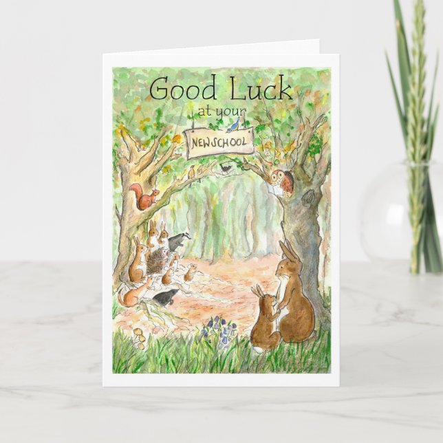 New School Good Luck Card (Front)