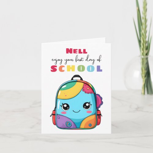 New School Starter Card Son Daughter cute octopus