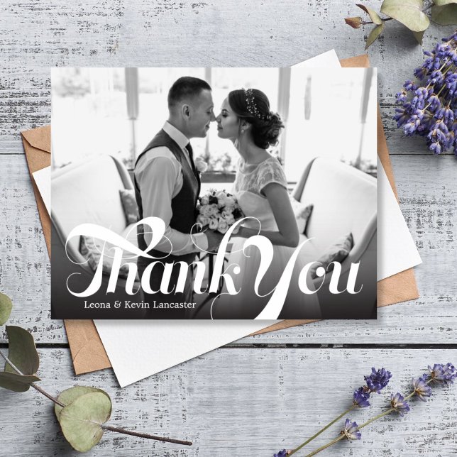 New Script Thank You Wedding Invitation (Creator Uploaded)